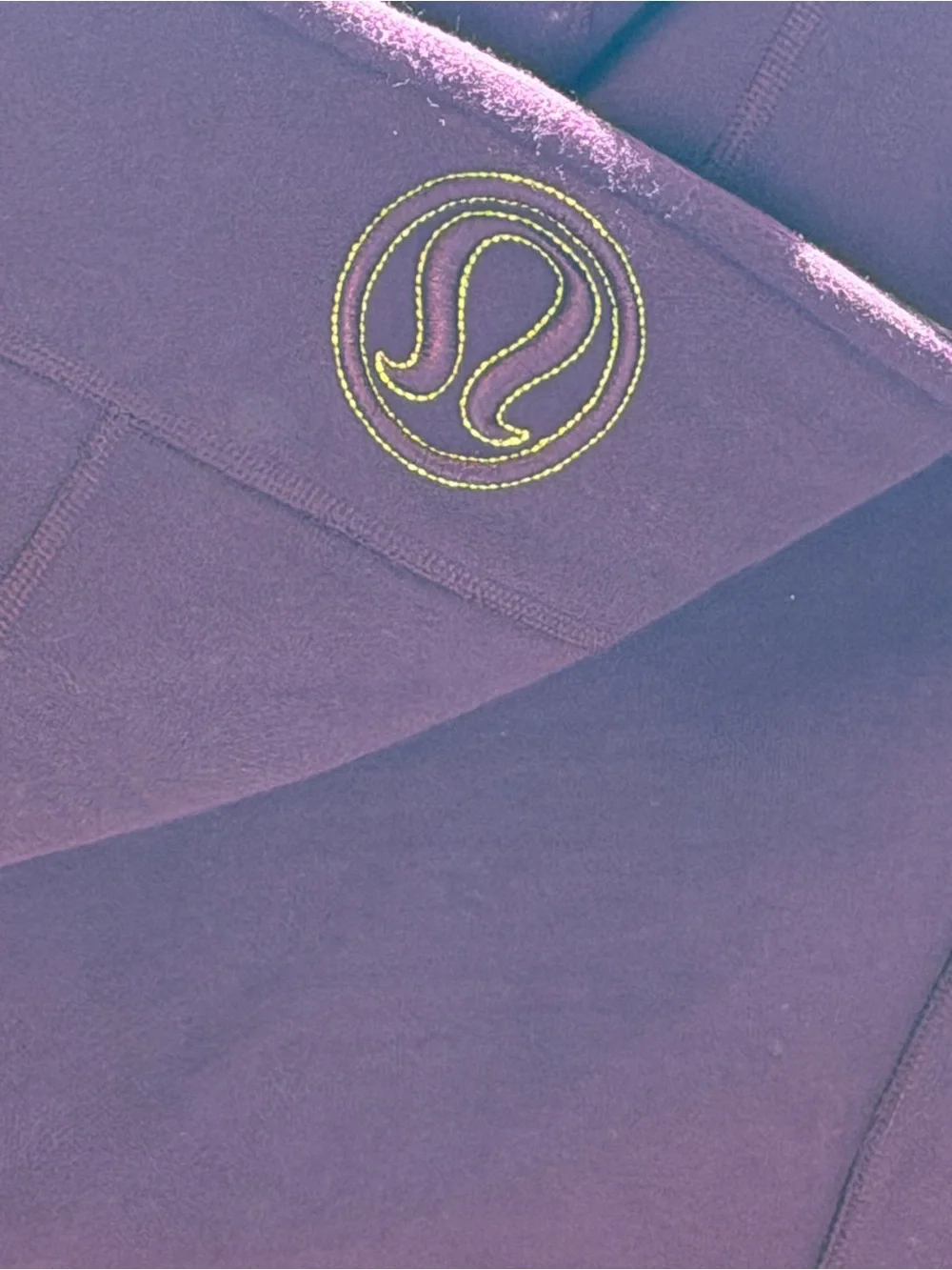 lululemon athletica Purple Zip Hoodie with Yellow Trim